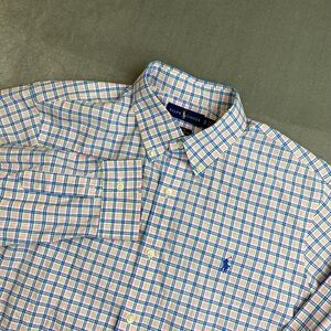 Ralph Lauren Plaid Button Up Shirt Classic Fit Multicolor Mens XL